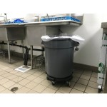 Carlisle 84101004 Bronco 10 Gallon Yellow Round Trash Can Carlisle 84101004 Bronco 10 Gallon Yellow Round Trash Can