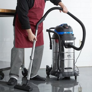 Lavex 13 Gallon Stainless Steel Commercial Wet / Dry Vacuum with Toolkit - 100-120V, 1200W