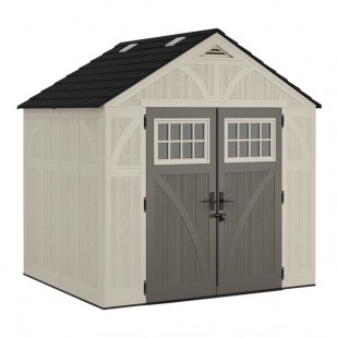 Suncast Tremont 378 cu. ft. Vanilla Double-Door Storage Shed BMS8700 Suncast Tremont 378 cu. ft. Vanilla Double-Door Storage Shed BMS8700