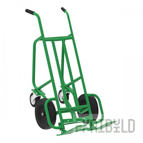 Valley Craft EZY-Tilt 1,000 lb. 4-Wheel Steel Deep Frame Mini Pallet Truck with Pneumatic Wheels F84812A7