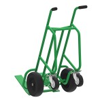 Valley Craft EZY-Tilt 1,000 lb. 4-Wheel Steel Deep Frame Mini Pallet Truck with Pneumatic Wheels F84812A7