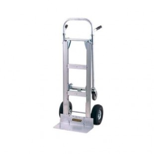Harper 1,000 lb. Dual Pin Handle Wide Body Junior Aluminum Hand Truck / Platform Truck with 10