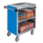 Lakeside 844HRM 3 Shelf Heavy Duty Stainless Steel Utility Cart with Enclosed Base and Hard Rock Maple Finish - 22 1/2 Lakeside 844HRM 3 Shelf Heavy Duty Stainless Steel Utility Cart with Enclosed Base and Hard Rock Maple Finish - 22 1/2