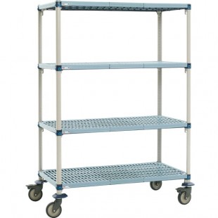 Metro X566EGX3 MetroMax i Open Grid Shelf Cart with Polyurethane Casters - 24