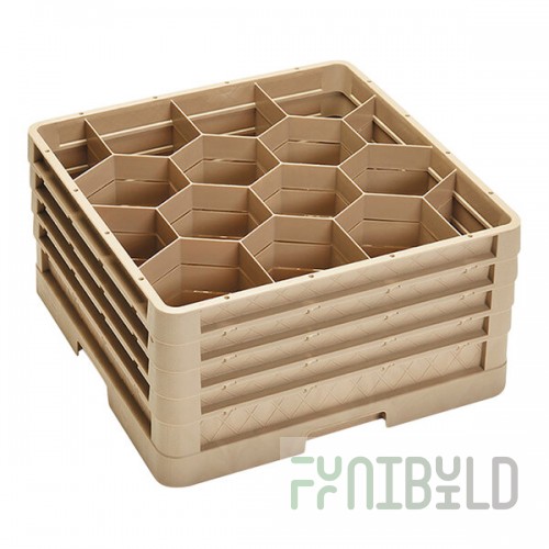 Vollrath CR18JJJJ Traex® Rack Max 12 Compartment Beige Full-Size Closed Wall 9 7/16