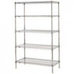 Metro N366C Super Erecta Chrome Wire Stationary Starter Shelving Unit - 18