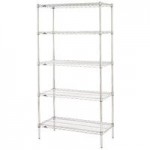 Metro N366C Super Erecta Chrome Wire Stationary Starter Shelving Unit - 18