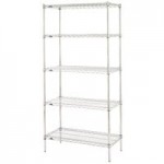 Metro N366C Super Erecta Chrome Wire Stationary Starter Shelving Unit - 18