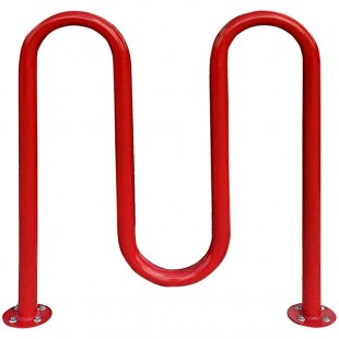 Paris Furnishings Heavy-Duty 3 Loop Powder Coated Inground Mount M Style Bike Rack Paris Furnishings Heavy-Duty 3 Loop Powder Coated Inground Mount M Style Bike Rack