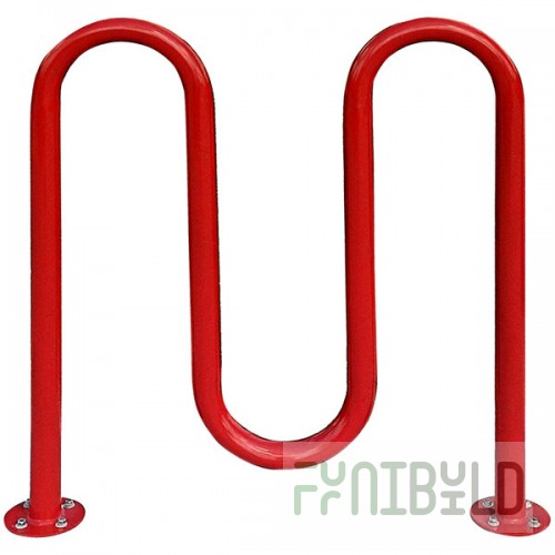 Paris Furnishings Heavy-Duty 3 Loop Powder Coated Inground Mount M Style Bike Rack