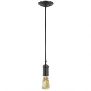 Globe Industrial Matte Black Hardwire Pendant Light - 120V, 60W