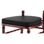 Lancaster Table & Seating Mahogany Wood Chiavari Chair with Black Cushion Lancaster Table & Seating Mahogany Wood Chiavari Chair with Black Cushion