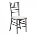 Lancaster Table & Seating Mahogany Wood Chiavari Chair with Black Cushion Lancaster Table & Seating Mahogany Wood Chiavari Chair with Black Cushion