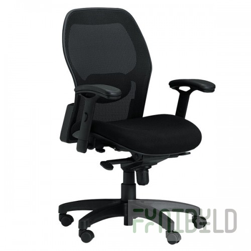 Safco 3200 Mercado Series Mid-Back Black Mesh Office Chair