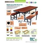 National Public Seating CBG72-PWTMPC 6' Mobile Convertible Bench Unit with T-Molding Edge National Public Seating CBG72-PWTMPC 6' Mobile Convertible Bench Unit with T-Molding Edge
