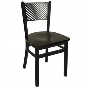 BFM Seating Polk Sand Black Metal Side Chair BFM Seating Polk Sand Black Metal Side Chair