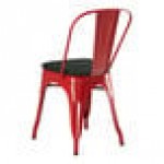 Lancaster Table & Seating Alloy Ruby Red Outdoor Cafe Chair with Black Fabric Magnetic Cushion Lancaster Table & Seating Alloy Ruby Red Outdoor Cafe Chair with Black Fabric Magnetic Cushion