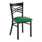 Lancaster Table & Seating Black Finish Cross Back Chair with 2 1/2