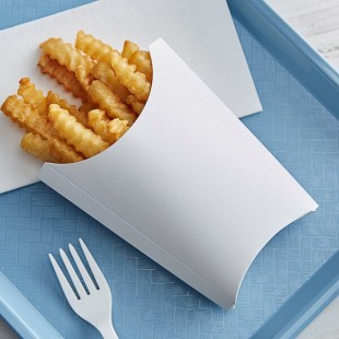 Choice 9 oz. Extra Large White Paper French Fry Scoop / Tray - 50/Pack Choice 9 oz. Extra Large White Paper French Fry Scoop / Tray - 50/Pack