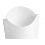 Choice 9 oz. Extra Large White Paper French Fry Scoop / Tray - 50/Pack