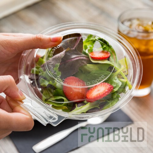 Polar Pak Clear Tamper-Resistant, Tamper-Evident 8 oz. Round Bowl with Lid - 240/Case