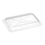 Choice Oblong Clear Plastic Dome Lid for 2.25 lb. & 1.5 lb Shallow Foil Take-Out Container - 500/Case