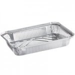 Choice Oblong Clear Plastic Dome Lid for 2.25 lb. & 1.5 lb Shallow Foil Take-Out Container - 500/Case