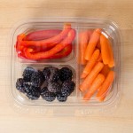 Placon 13 oz. Tamper-Evident Tamper Resistant Recycled PET 3 Compartment Clear Take Out Container - 200/Case