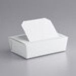 Bio-Pak 03BPPROTWM Protect Tamper-Evident White Paper #3 Windowed Take-Out Container 7 3/4