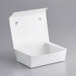 Bio-Pak 03BPPROTWM Protect Tamper-Evident White Paper #3 Windowed Take-Out Container 7 3/4