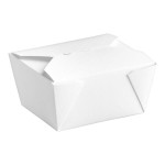 Choice White Microwavable Folded Paper #1 Take-Out Container 4 3/8 Choice White Microwavable Folded Paper #1 Take-Out Container 4 3/8