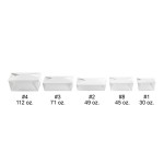Choice White Microwavable Folded Paper #1 Take-Out Container 4 3/8 Choice White Microwavable Folded Paper #1 Take-Out Container 4 3/8