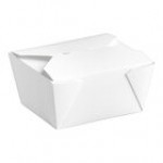 Choice White Microwavable Folded Paper #1 Take-Out Container 4 3/8 Choice White Microwavable Folded Paper #1 Take-Out Container 4 3/8