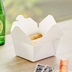 Choice White Microwavable Folded Paper #1 Take-Out Container 4 3/8 Choice White Microwavable Folded Paper #1 Take-Out Container 4 3/8
