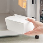Choice White Microwavable Folded Paper #1 Take-Out Container 4 3/8 Choice White Microwavable Folded Paper #1 Take-Out Container 4 3/8