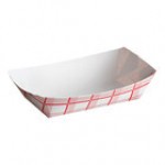 #40 6 oz. Natural Eco-Kraft Customizable Paper Food Tray - 250/Pack