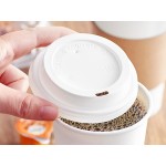 Choice White Hot Paper Cup Travel Lid for 10-24 oz. Standard Cups and 8 oz. Squat Cups - 1,000/Case