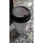 Choice White Hot Paper Cup Travel Lid for 10-24 oz. Standard Cups and 8 oz. Squat Cups - 1,000/Case