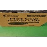 Choice White Hot Paper Cup Travel Lid for 10-24 oz. Standard Cups and 8 oz. Squat Cups - 1,000/Case
