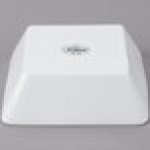 Libbey Slate 50 oz. Ultra Bright White Square Porcelain Bowl - Sample