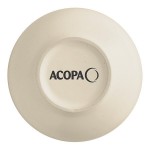 Acopa Embers 10 oz. Cream White Matte Stoneware Bowl - Sample