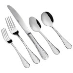 Acopa Inspira 18/8 Stainless Steel Extra Heavy Weight Flatware 5-Piece Set - Sample
