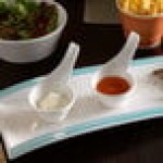 Villeroy & Boch 16-4022-3933 Amarah 2 oz. Terra Porcelain Dip Bowl with Handle - 4/Case Villeroy & Boch 16-4022-3933 Amarah 2 oz. Terra Porcelain Dip Bowl with Handle - 4/Case