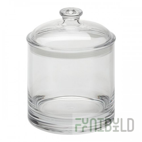 American Metalcraft 84 oz. Clear Polycarbonate Food / Condiment Storage Jar with Lid JPC84 - 8/Case