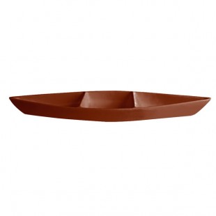 G.E.T. Enterprises BT319-MOD-CH Bugambilia 6.9 Qt. Smooth MOD Finish Chocolate Resin-Coated Aluminum Deep Boat with Dividers