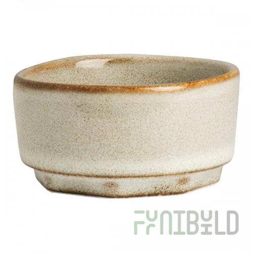 The Potter's Collection by Robert Gordon from Steelite International 1.75 oz. Round Pier Porcelain Stack Ramekin - 36/Case