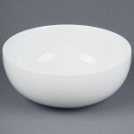 CAC MXS-11 5 Qt. Bright White Porcelain Salad Bowl - 6/Case