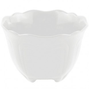 Bon Chef 9060 1.5 Qt. White Sandstone Finish Cast Aluminum Garnish Bowl