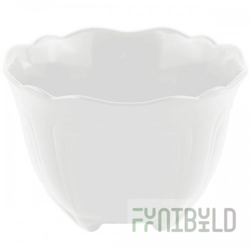 Bon Chef 9060 1.5 Qt. White Sandstone Finish Cast Aluminum Garnish Bowl