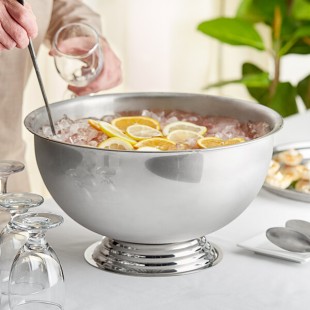 Choice 14 Qt. Stainless Steel Punch Bowl with Mirror Finish Choice 14 Qt. Stainless Steel Punch Bowl with Mirror Finish